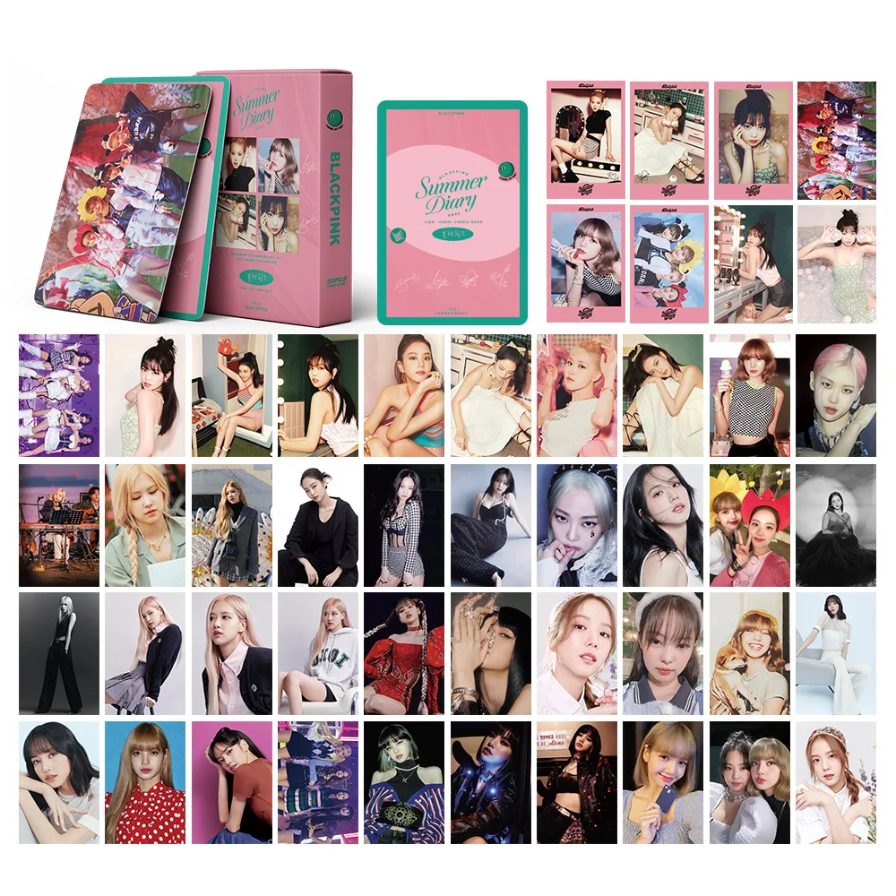 Wholesale 54pcs/box Kpop Idol Merchandise 2021 Summer Diary Blackpink Photocard Lomo Card