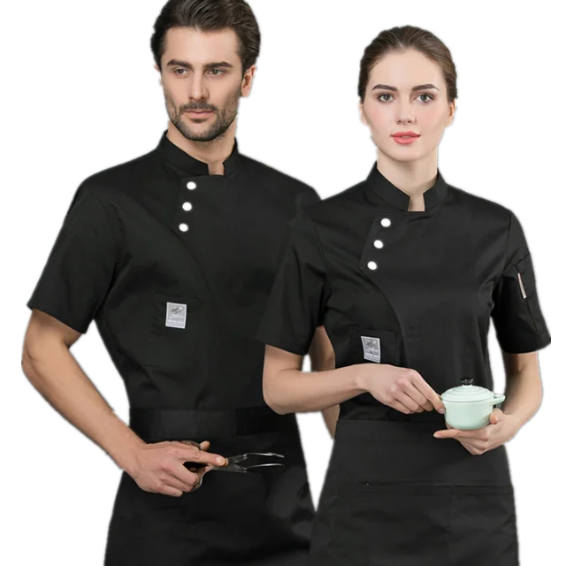 Chef Uniforms Staff For Restaurant Bar Cotton Unisex Oem Customized Jackets Logo Item Fabric Color
