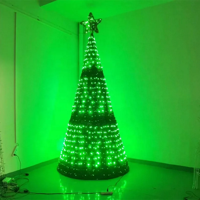 Custom Size 10ft 13ft 16ft 20ft 30ft 50ft Led Program 3D giant Outdoor Christmas Tree Motif  Light with LED Lights Customized