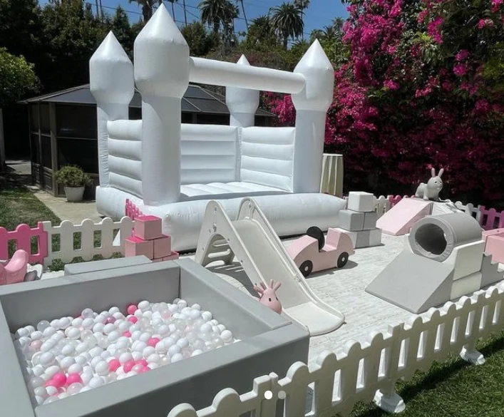 Soft play equipment set neutral color pink soft play equipment kids soft play package