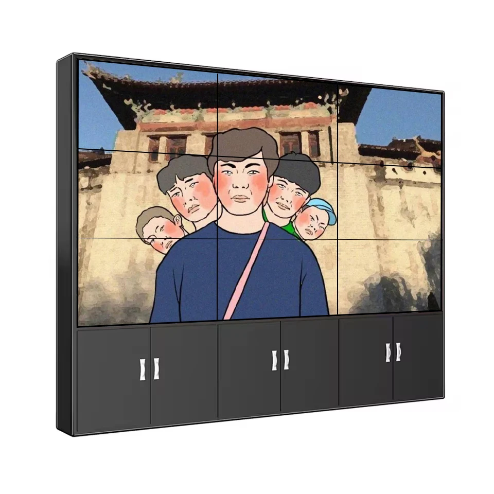 Customized 46 49 55Inch Display 2x2 3x3 4x4 New Free Combined Wall 1.8mm 3.5mm Seamless Backlight LCD Video Wall Splicing Screen