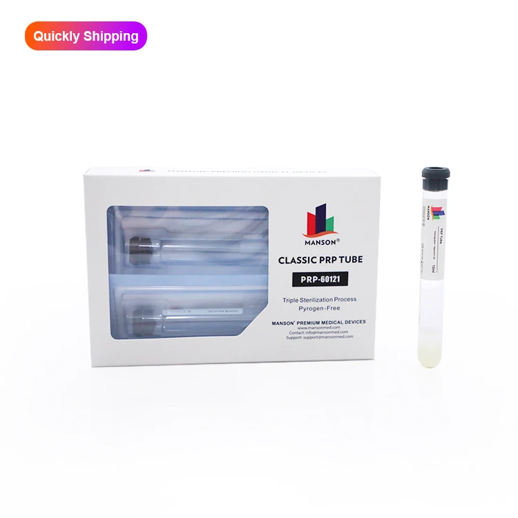 MANSON Vacuum Collection Tubes PRP with Gel 12ml