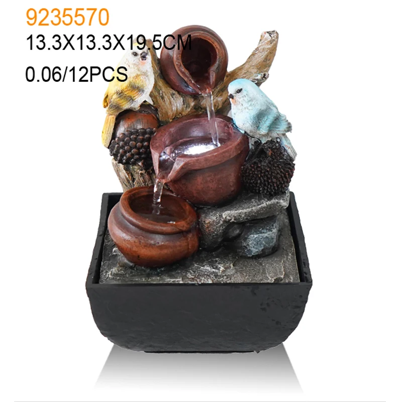 2023 украшение дома из смолы скульптура животных современный Настольный крытый фонтан