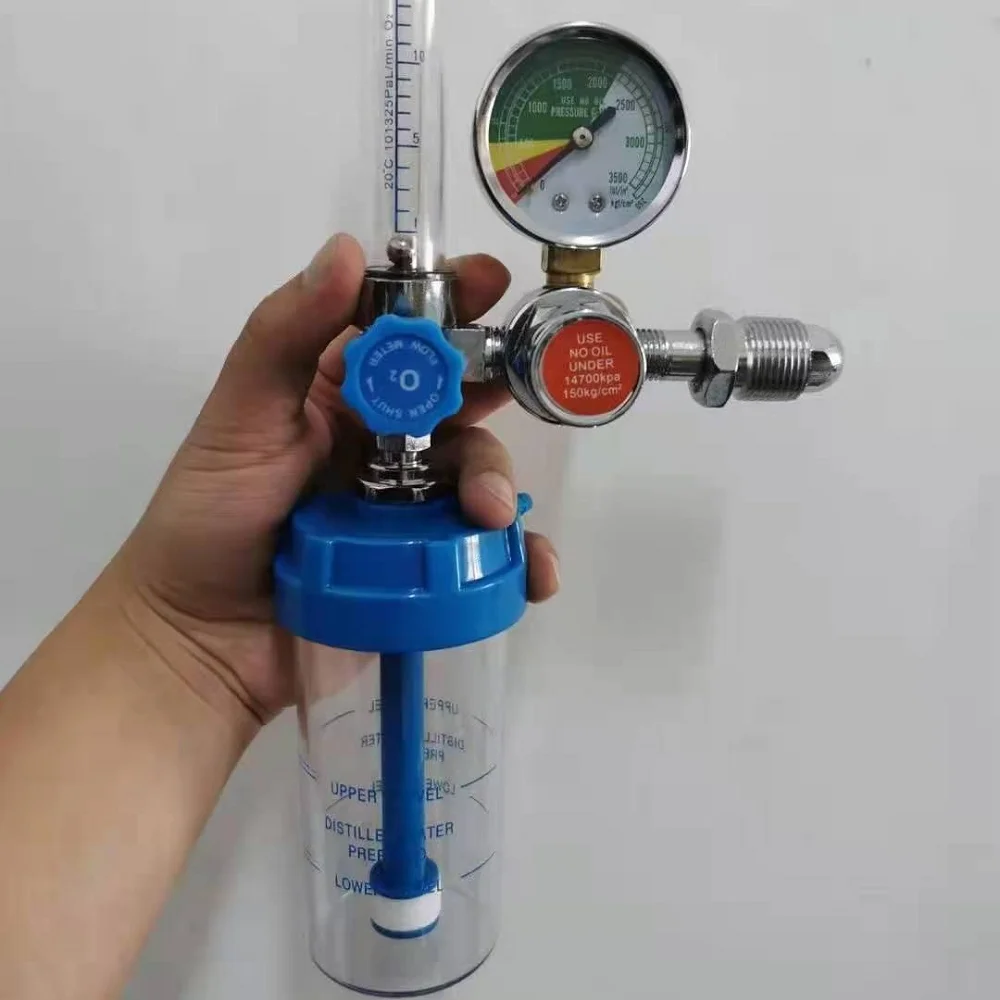 yr 88 original factory medical oxygen tank flow meter inhaler regulator with humidifier for oxygen gas cylinder