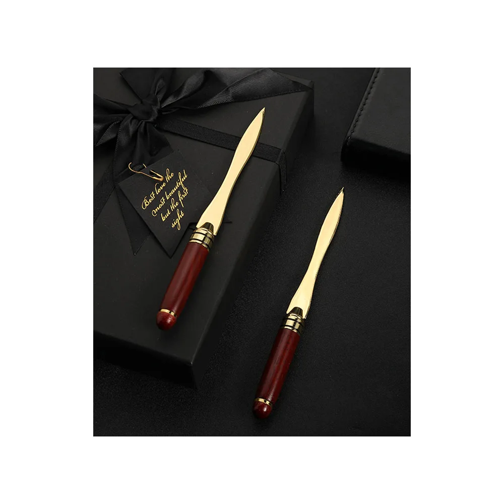 Retro letter paper envelope opener letter knife red Wooden letter opener high quality