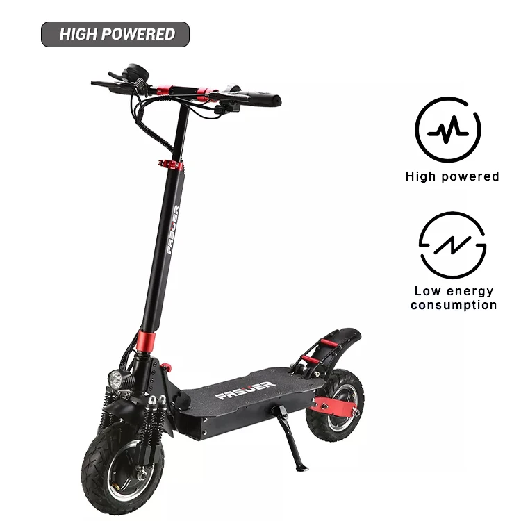 High Powered Off Road Scooter Front and Rear Suspension Adult Electric Scooter Adults with Seat