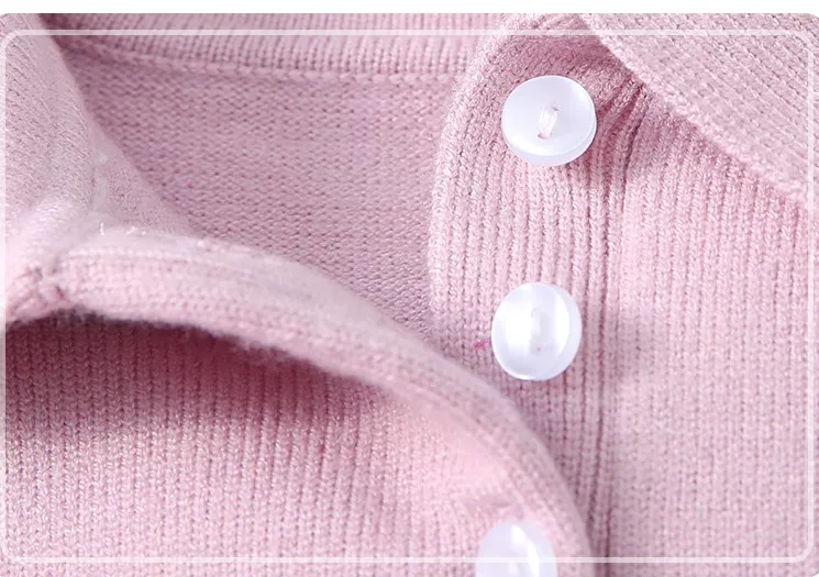 Multi-color Optional Solid Knitted Baby Polo Sweatshirt Kids Sweater For Winter