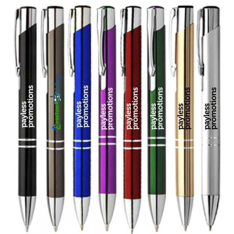 Metal printed logo pen sale promotional custom logo pen metal ball ballpoint pen
