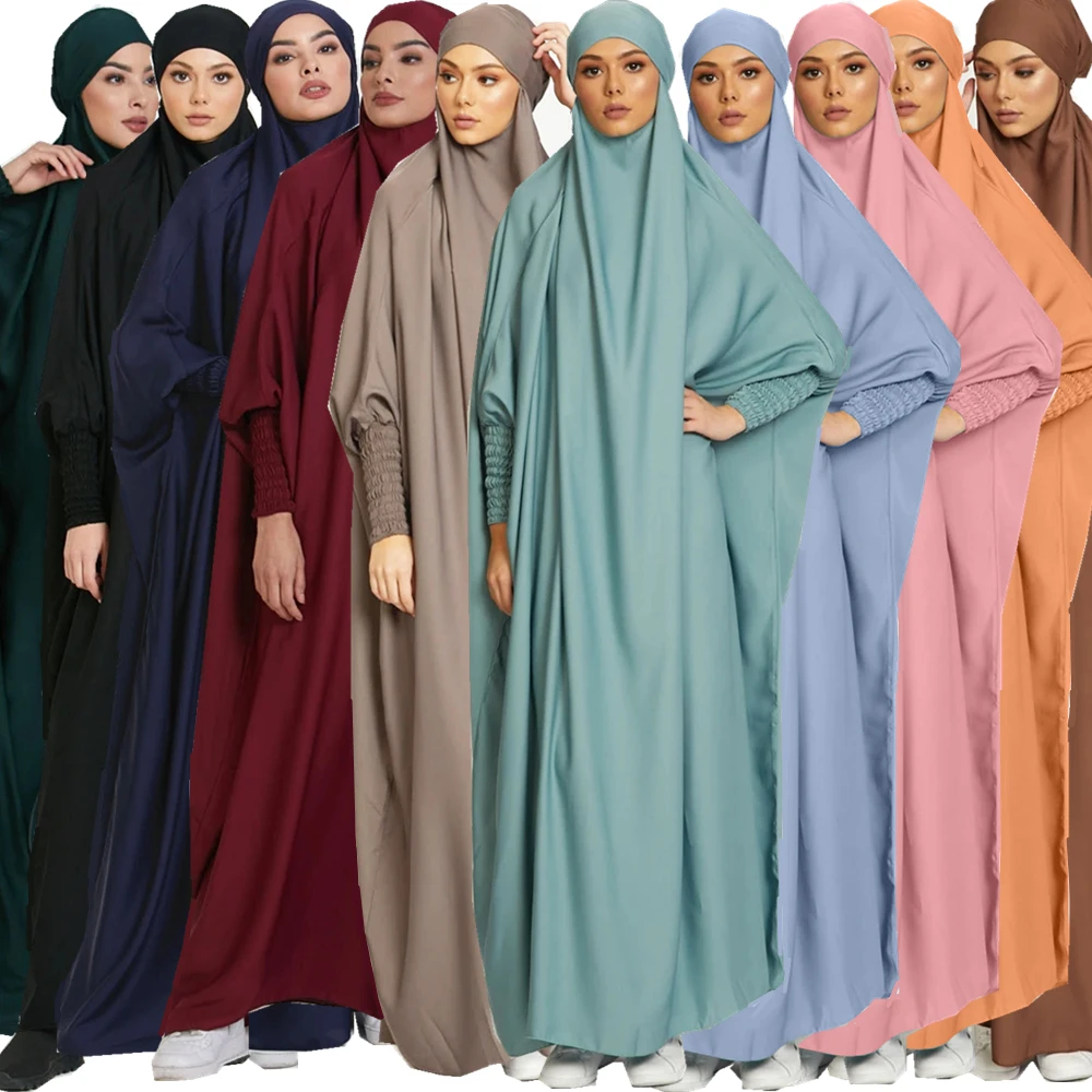 3185 kuwii wholesale manufacturer Well Made Islamic Jilbab Muslim Khimar Niqab Burqa Muslim Jilbab Women Prayer Abaya Clothing