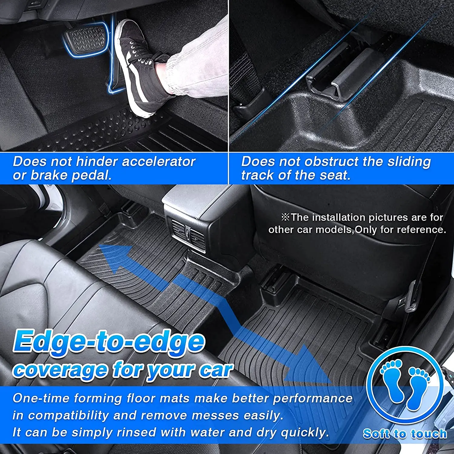 При любых погодных 3D TPE автомобильные коврики брюки карго вкладыши ковер для Mazda CX-9 CX9 7 пассажирских 2016-2023