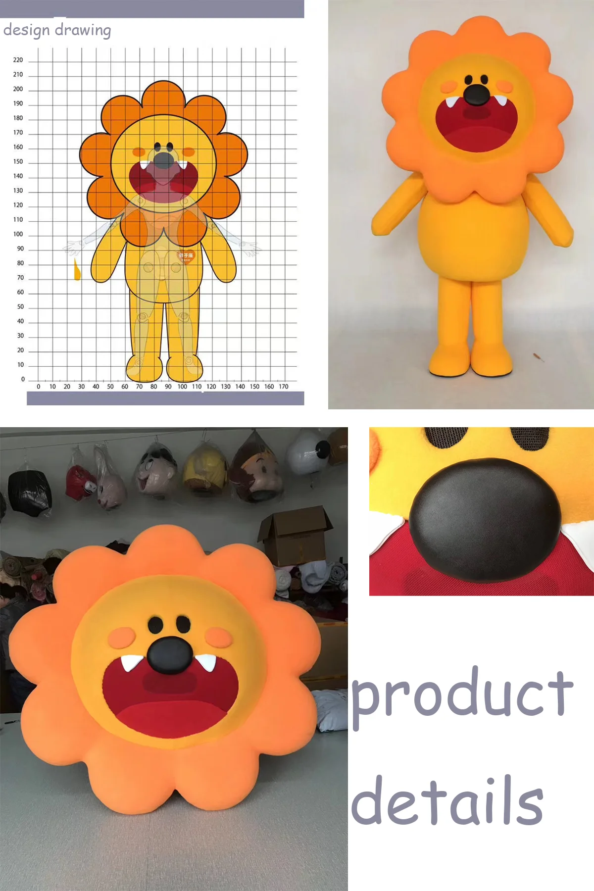 Customized Doll 3D Printing  Party Costume Doll Costume Company Logo Mascot Cartoon Party Costume   mascot Sun Squirrel Lion