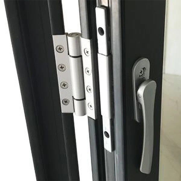 D-TOP Outdoor and indoor black frameless Patio Electric extrusion aluminum folding door for house