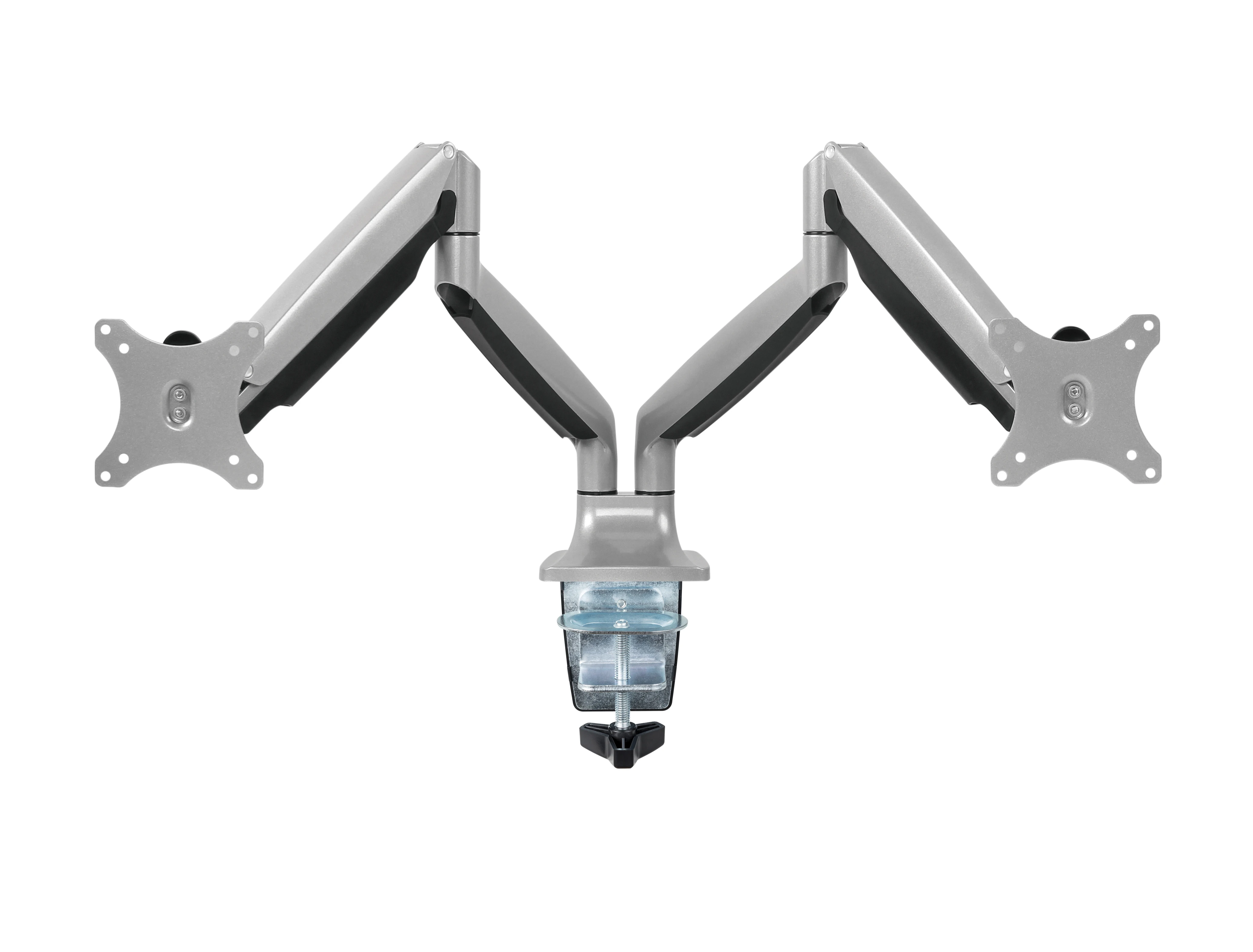 High Quality Adjustable Ergonomics  Aluminum Gas Spring Double Monitor Arm