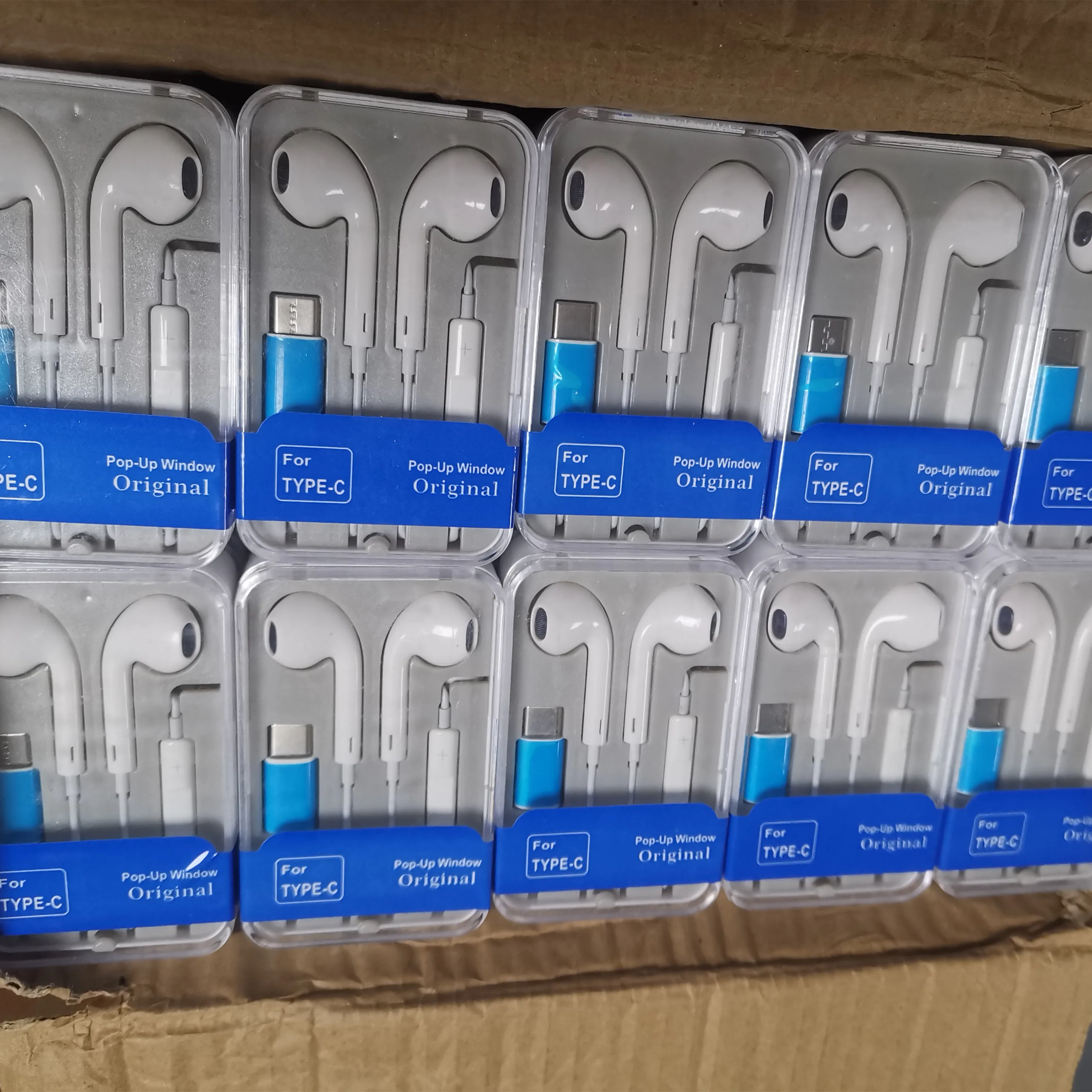 High Quality Type-C Wired Headphones for iPhone 15 Bass Boosted In-Ear Gaming Wired USB C Earphone with Mic Earbuds for Samsung