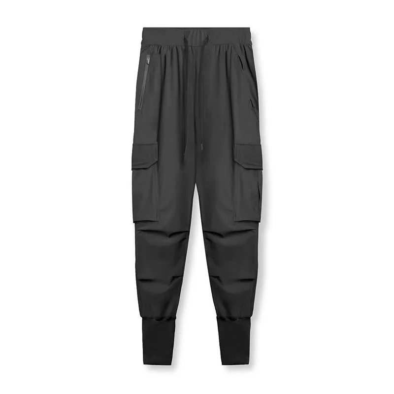 fashion style wholesale custom blank cargo pants quick dry plus size ice silk men jogger pants