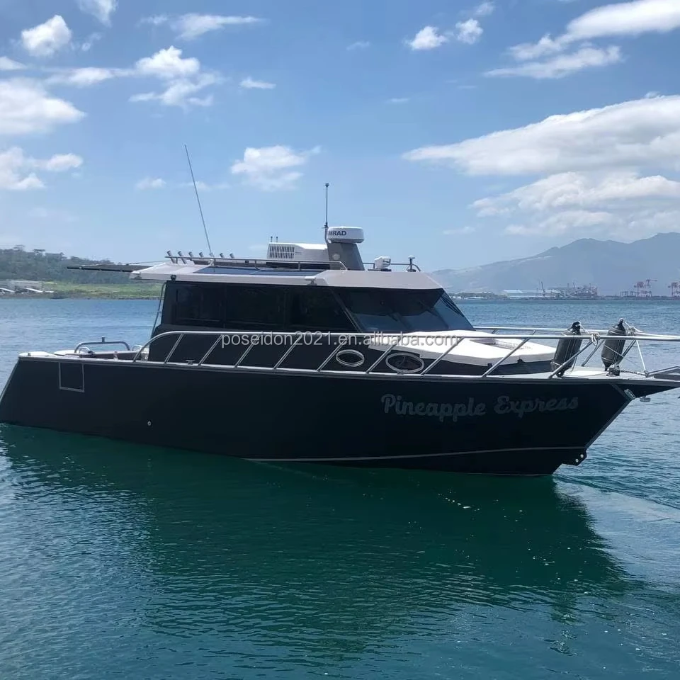 30ft 9m Gospel Boat Welded Aluminum Sport Speed Yacht Pleasure Luxury Fishing Boats with Cabin for Sale with Motor