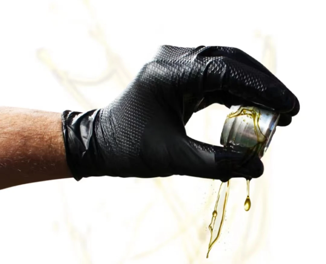 Hot Diamond Texture Industry Food Service Car Repair Mechanic Cleaning Disposabl-Glove Pure Nitrile Glove
