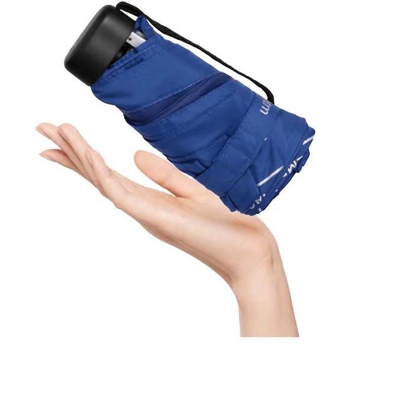 Super Lightweight 5-Fold portable Mini Pocket Umbrella Straight Pattern Adults Compact Capsule Design Wholesale gifts parasol
