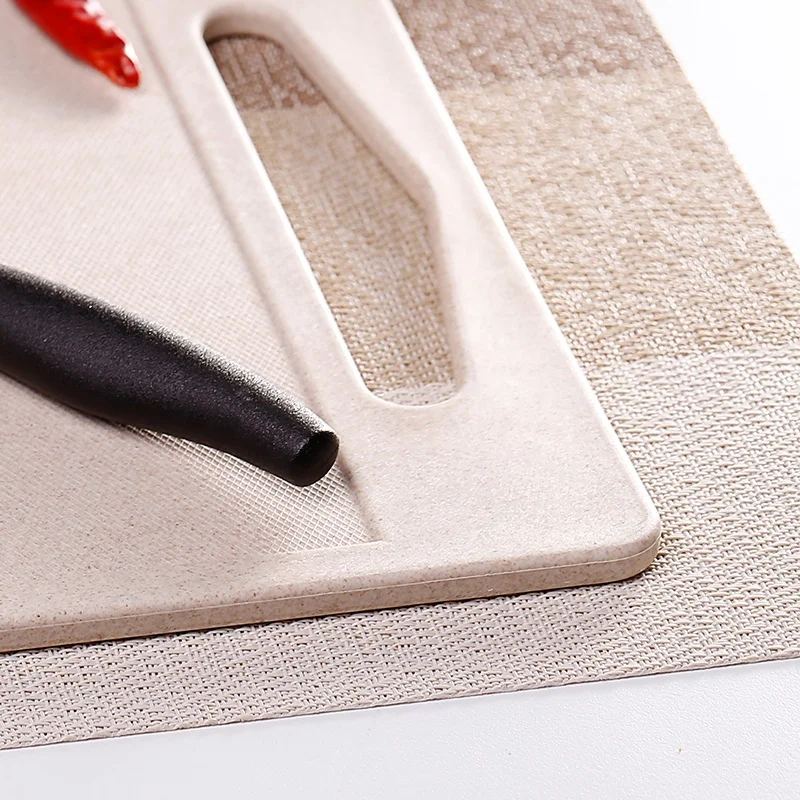Food Grade Wheat Straw Fiber Chopping Board Environmental Rice Husk Chopping Block Cutting Board