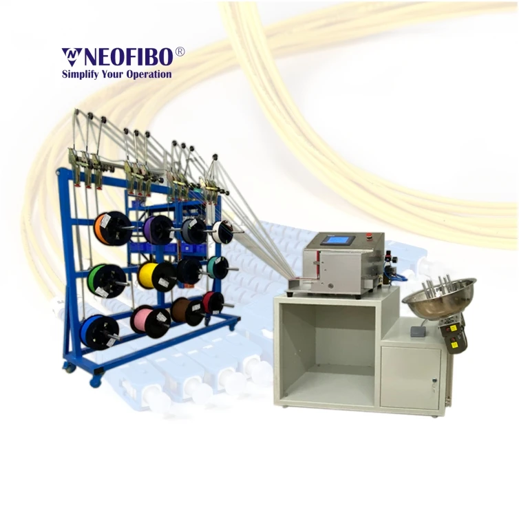 AOFC-2001 12 wire and cable cutting machine fiber patch cord making machine cable measuring and cutting machine