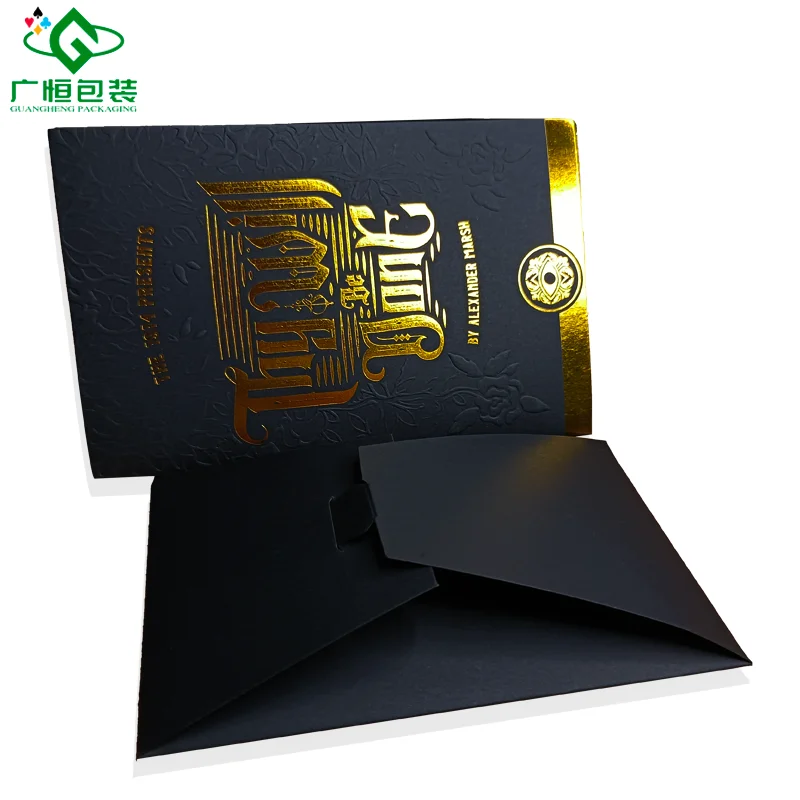 Custom design printing paper card for holidays business with personal color magic cards invitation card luxury
