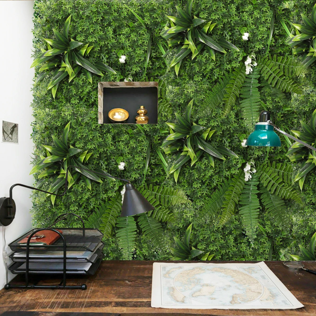 FXP172-30 2024 New Products Lawn Decor 30*30cm Artificial Plants Walls For Garden Decoration