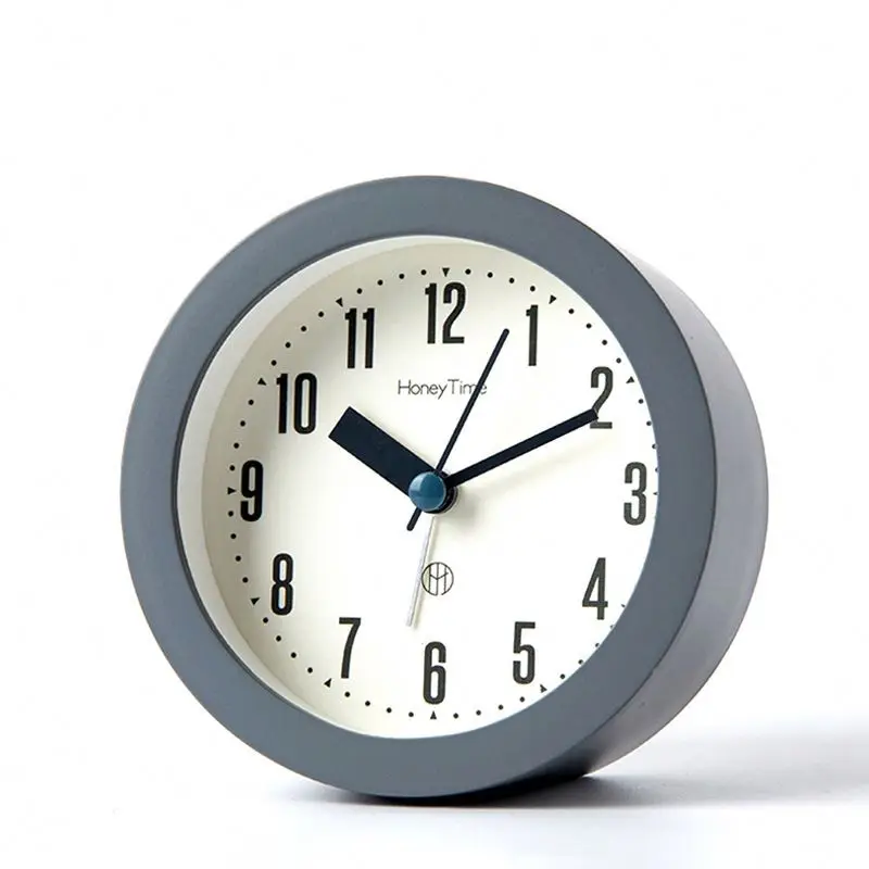 Round Digital Alarm Clock Children Student Gifts Mute Night Light Home Decor Custom Old Fashion Desk Alarm Clocks Giveaway