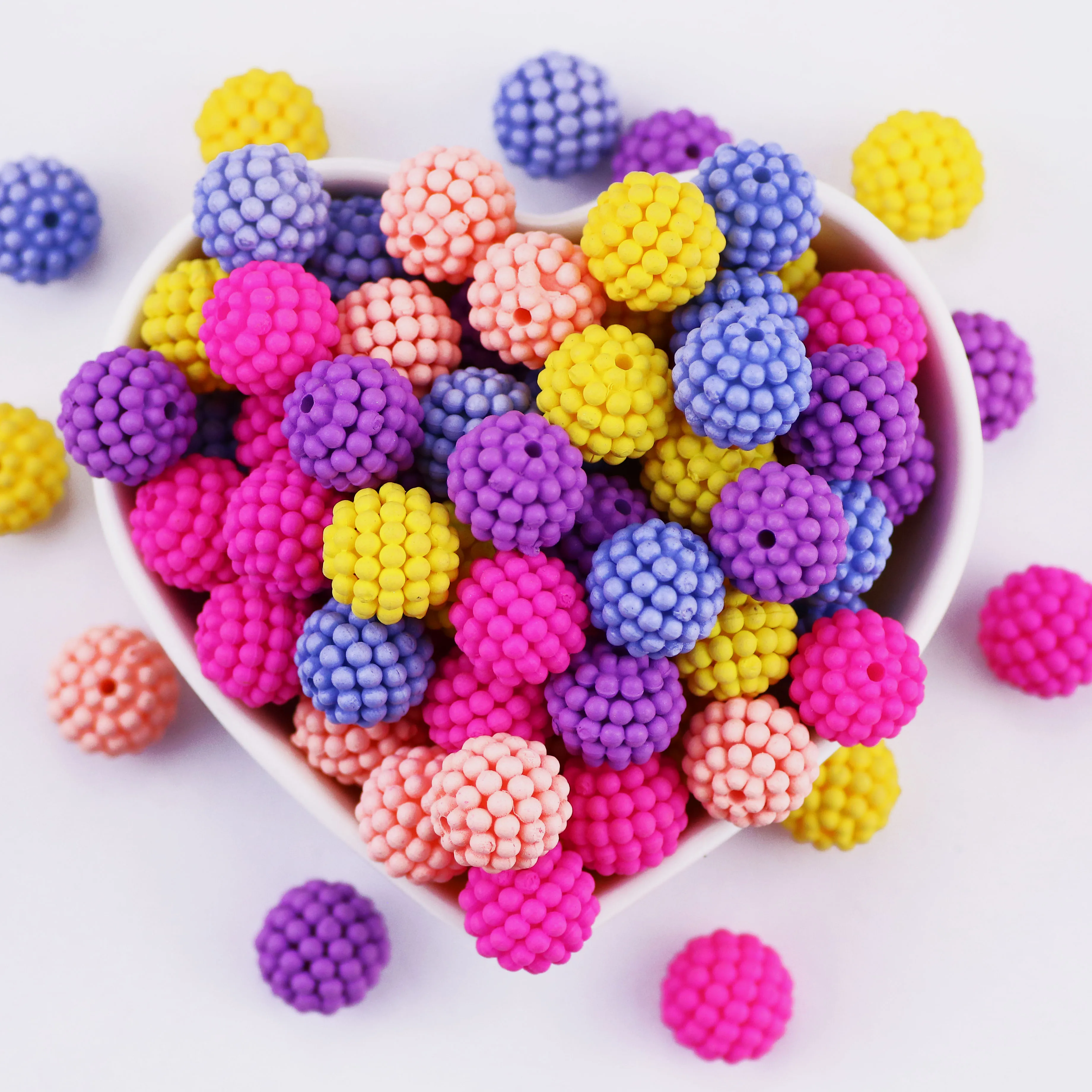 Hengxin Acrylic Colorful Beads Pearls For Slime DIY Crafts Jewelry Phone Art Accessories