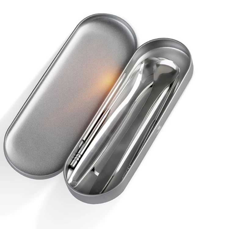 
Professional Reusable Stainless Steel com pact Tongue Scraper Cleaner set Reduce Bad Breath tongue spatula 