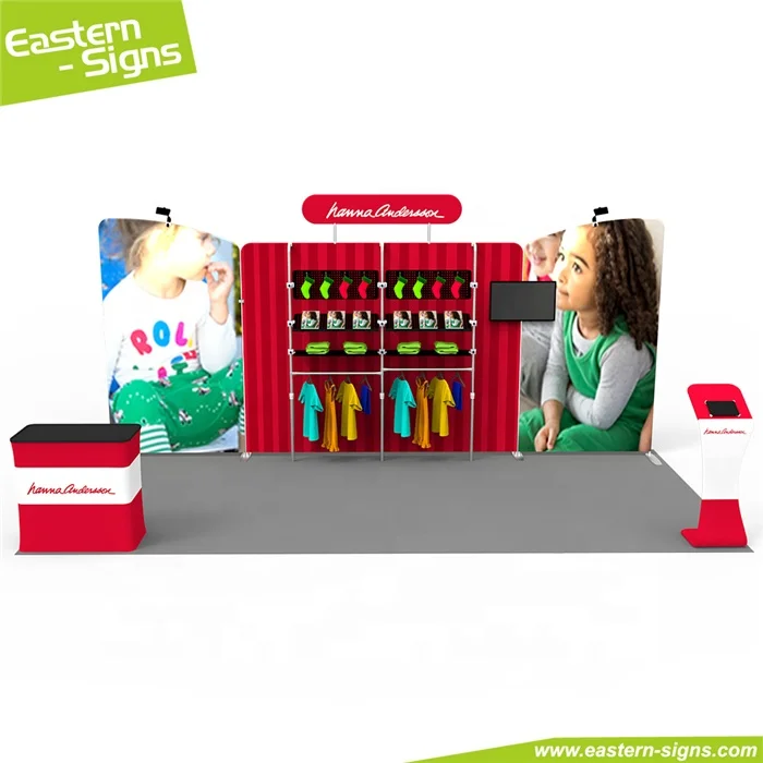 Standard modern portable aluminum fabric 10x20 advertising exhibition booth floor system for fair