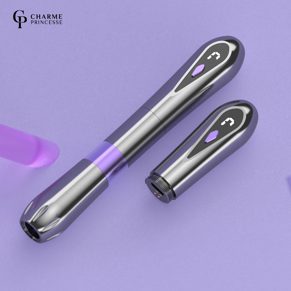 2 Batteries Eyebrow Tattoo Machine Wireless Rotary Semi Permanent Makeup Tattoo Machine for Microblading Eyebrow