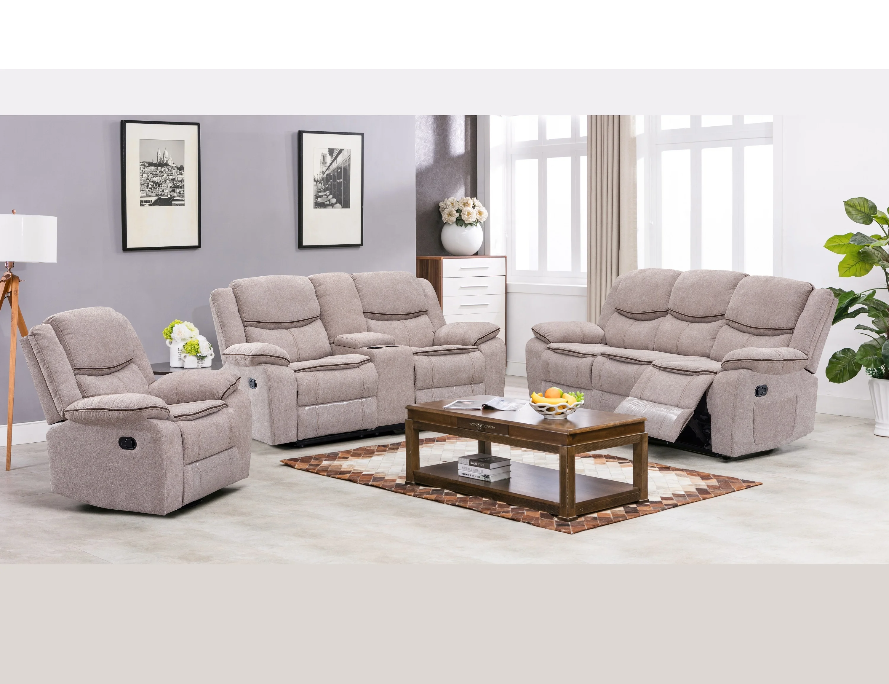 Wholesale Discount Office Furniture Custom Italy Black Modern Luxury Air Leather Recliner Sofa Chair Set