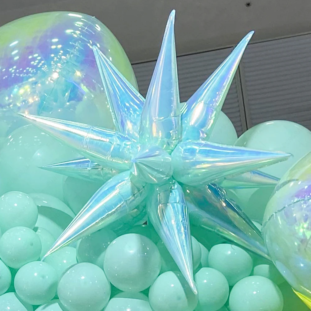 New Fantasy 26 inch Raindrop Balloons 12pcs Set Magic Explosion Star Blast Starburst Foil Balloons Set Party Supplies Balloons