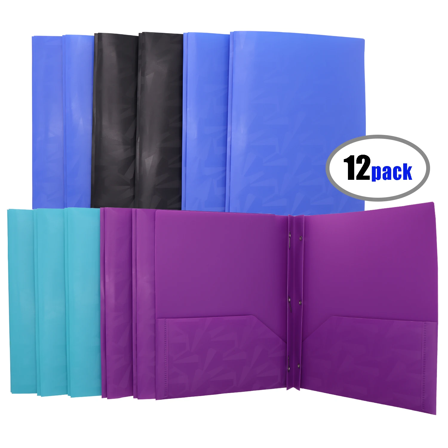 
Office Portfolio File Folder Linen Paper Report Covers with 3 Prongs 