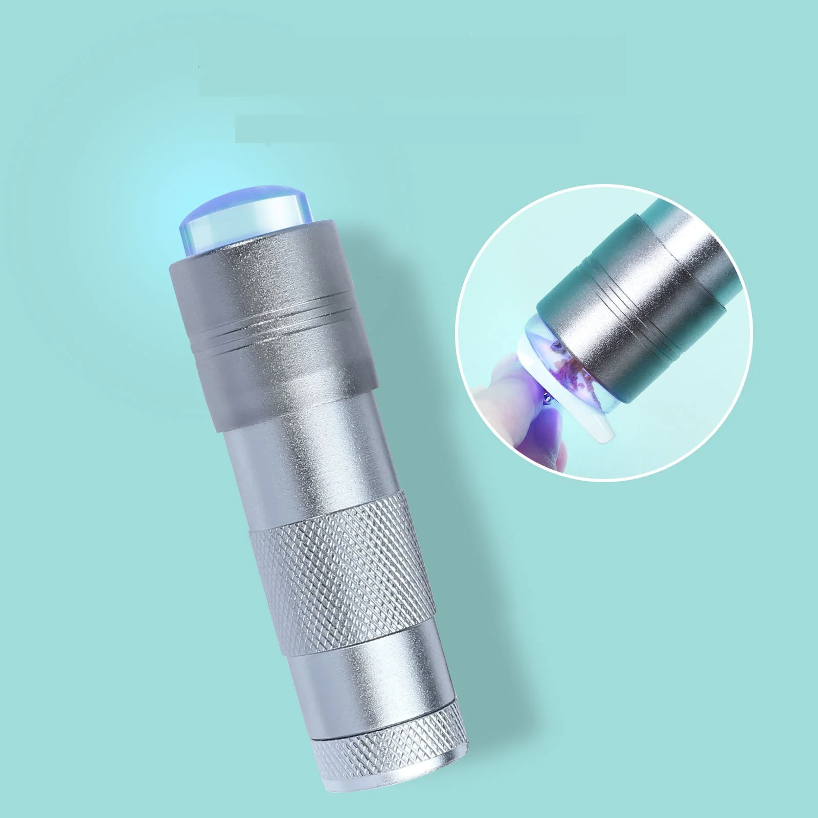 Professional Salon 9 LED Flashlight Fast dryer Ultra Violet Curing nail polish gel Gel Mini Uv Led Nail Lamp with stamp