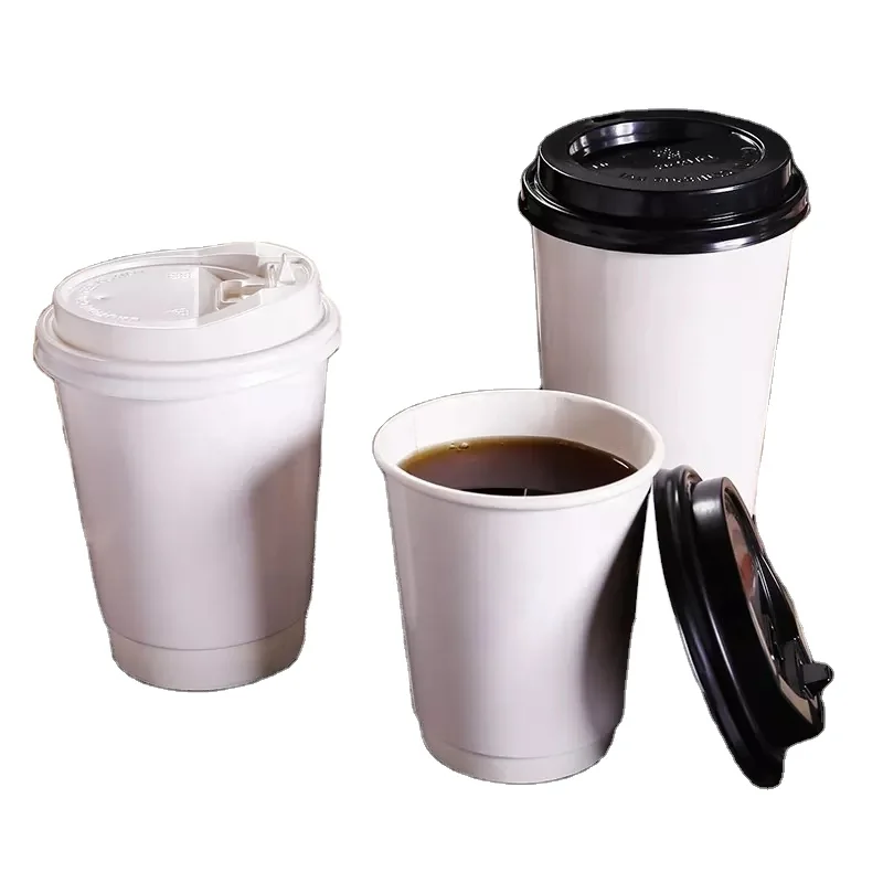 12oz double wall paper cup hot sale disposable customized