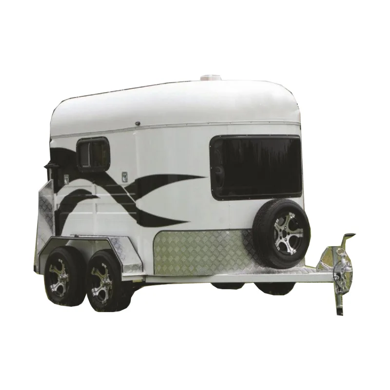 2HSL-E 2/3/4Horses Straight Load Float Economic Horse Transport Trailer with Saddle Box