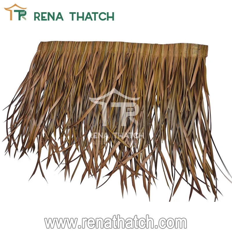 Recyclable plastic artificial fibre thatch roof for gazebo