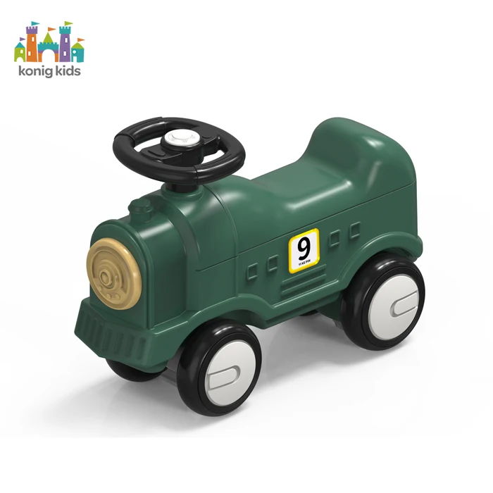 Konig Kids Cartoon Train Baby Ride On Car Toy Push Car Cheap Kids Slide Car Children Kid Scooter