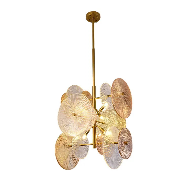 
Art design luxury crystal glass metal home decoration chandelier 