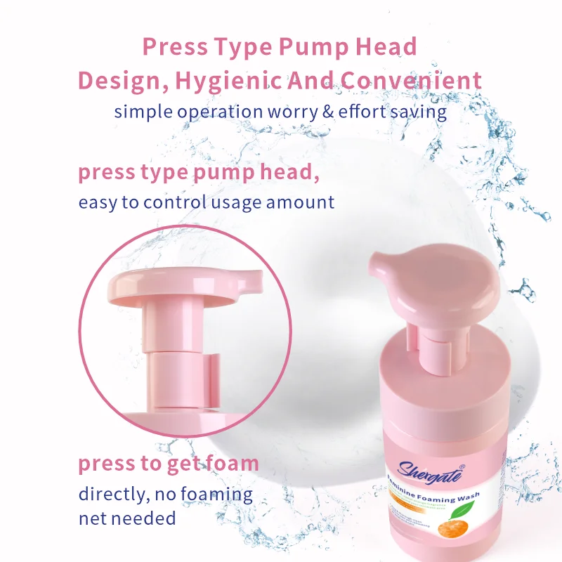 Продукт женской гигиены, травяной экстракт, ph баланс, частная этикетка, женственная пенная мойка yoni, чистка