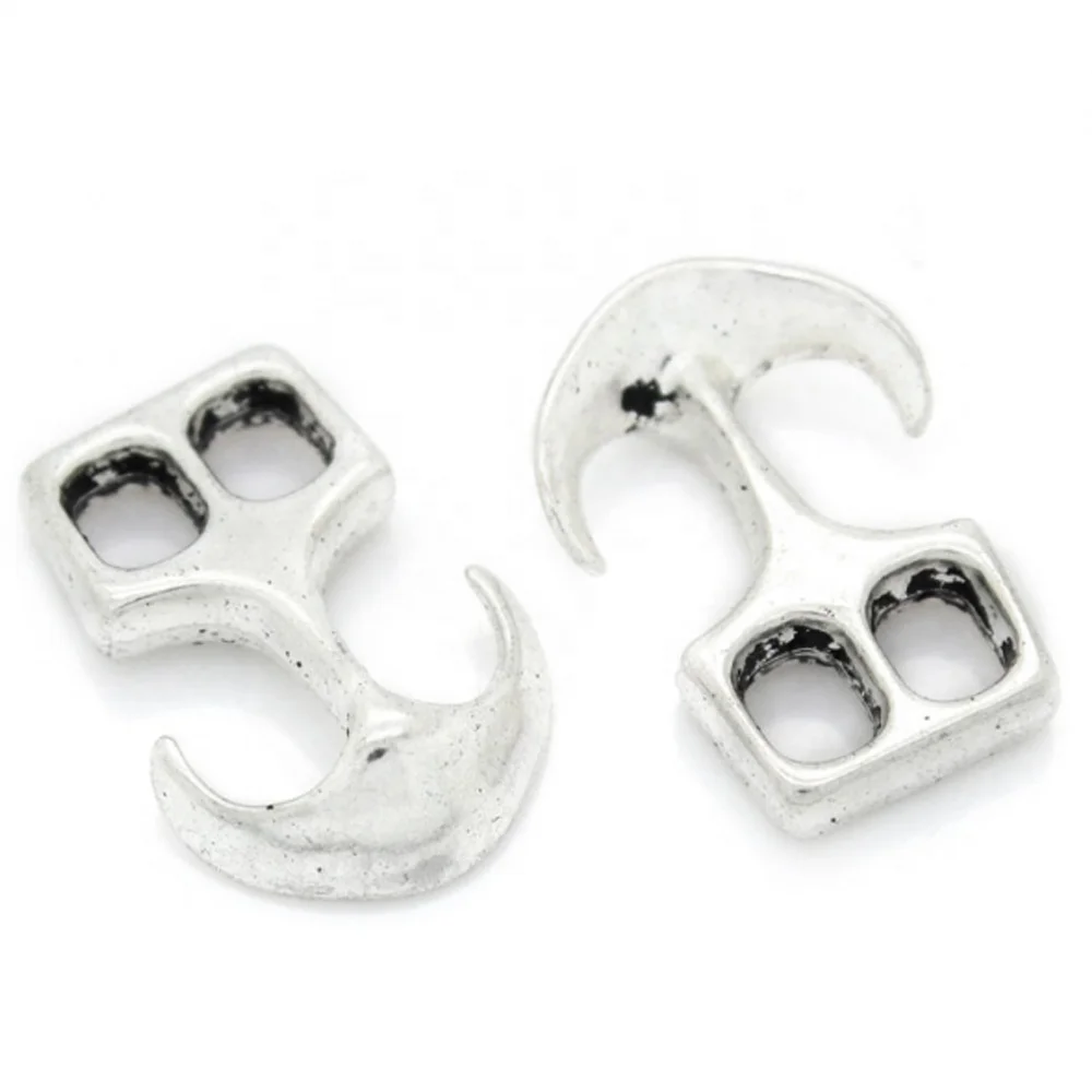 Jewelry Accessories Paracord Planet Two Hole Clasps Hook & Anchor Clasps for Leather Bracelets Making