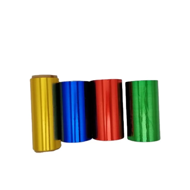 OEM customized embossed red green blue pink aluminum foil with color box