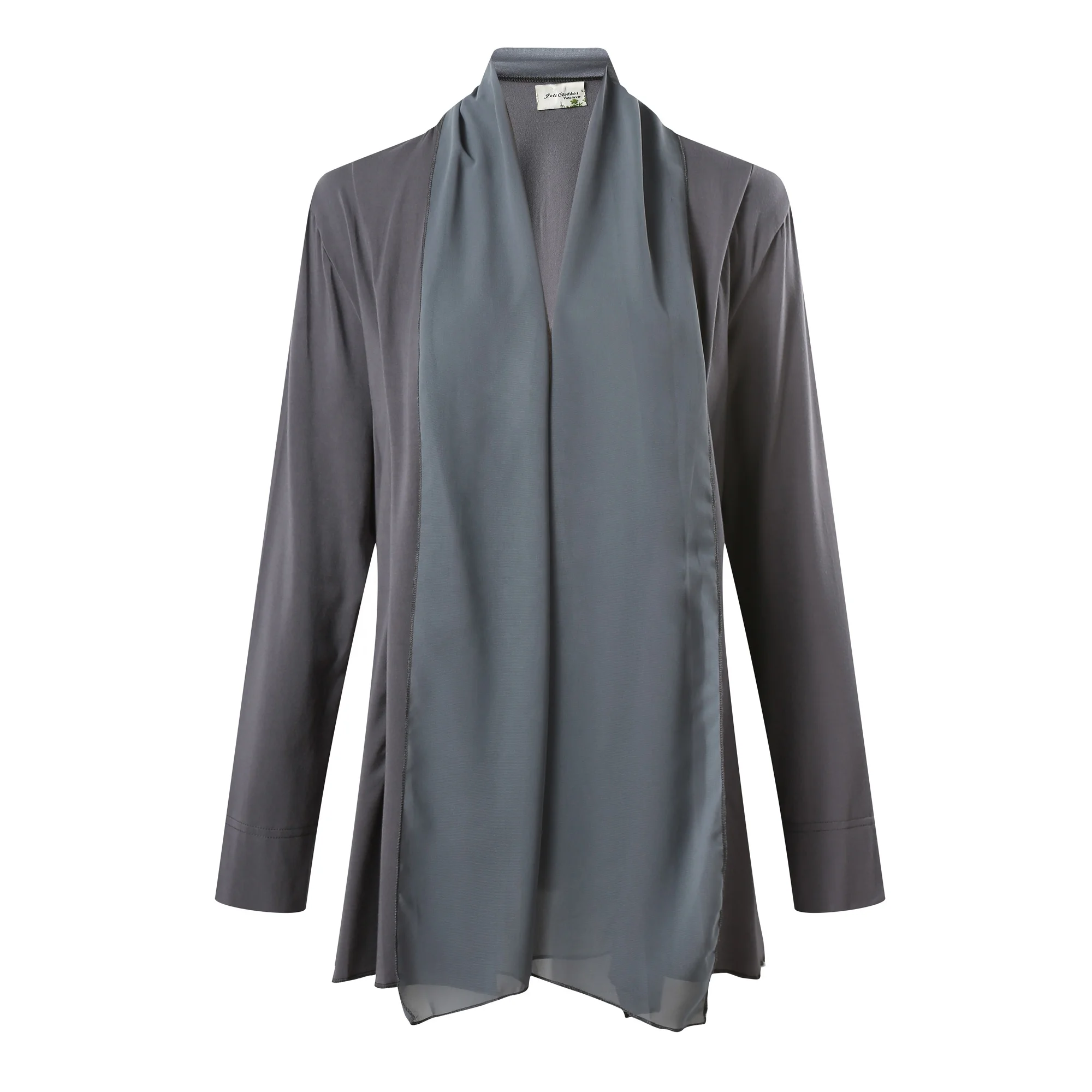 Женский шифоновый Кардиган с длинным рукавом, бамбуковый кардиган в современном стиле, 2020