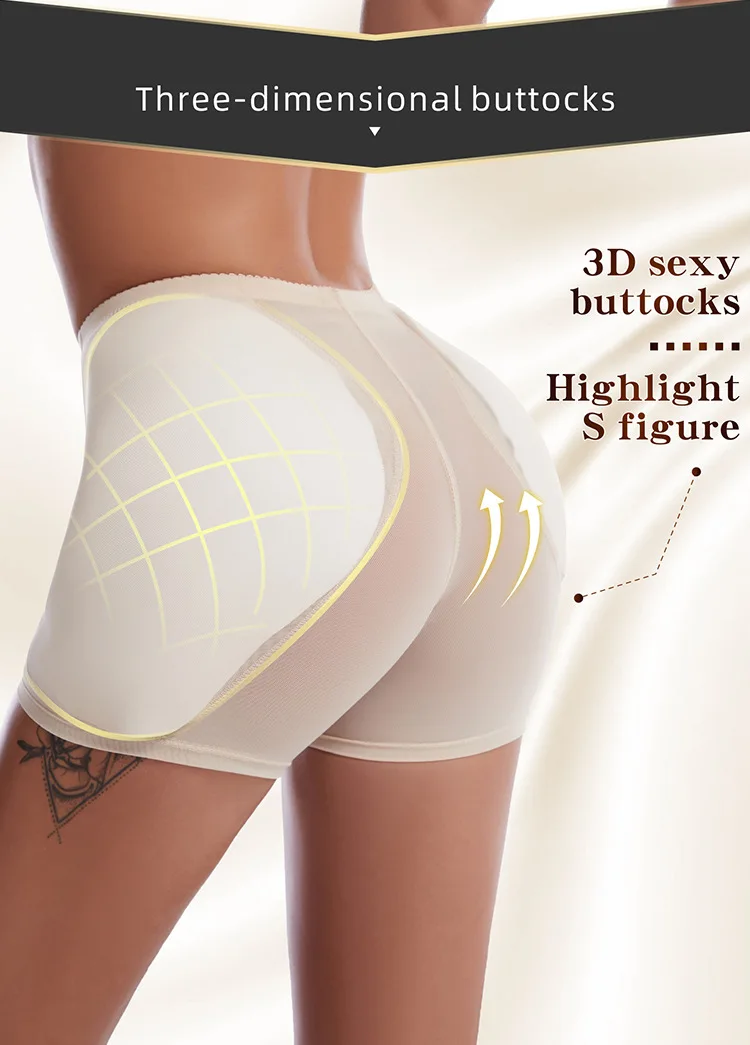 Custom Women Silicone Padded Butt Foam Panties Butt Lifter Shorts Padded Hips And Buttock Panties Hip Enhancing Panties