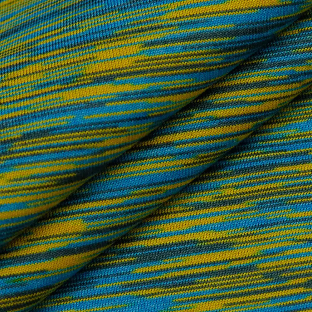 
HL5808 Small moq fastly delivery space yarn dye knit polyester spandex material hoodie knitting fabric 