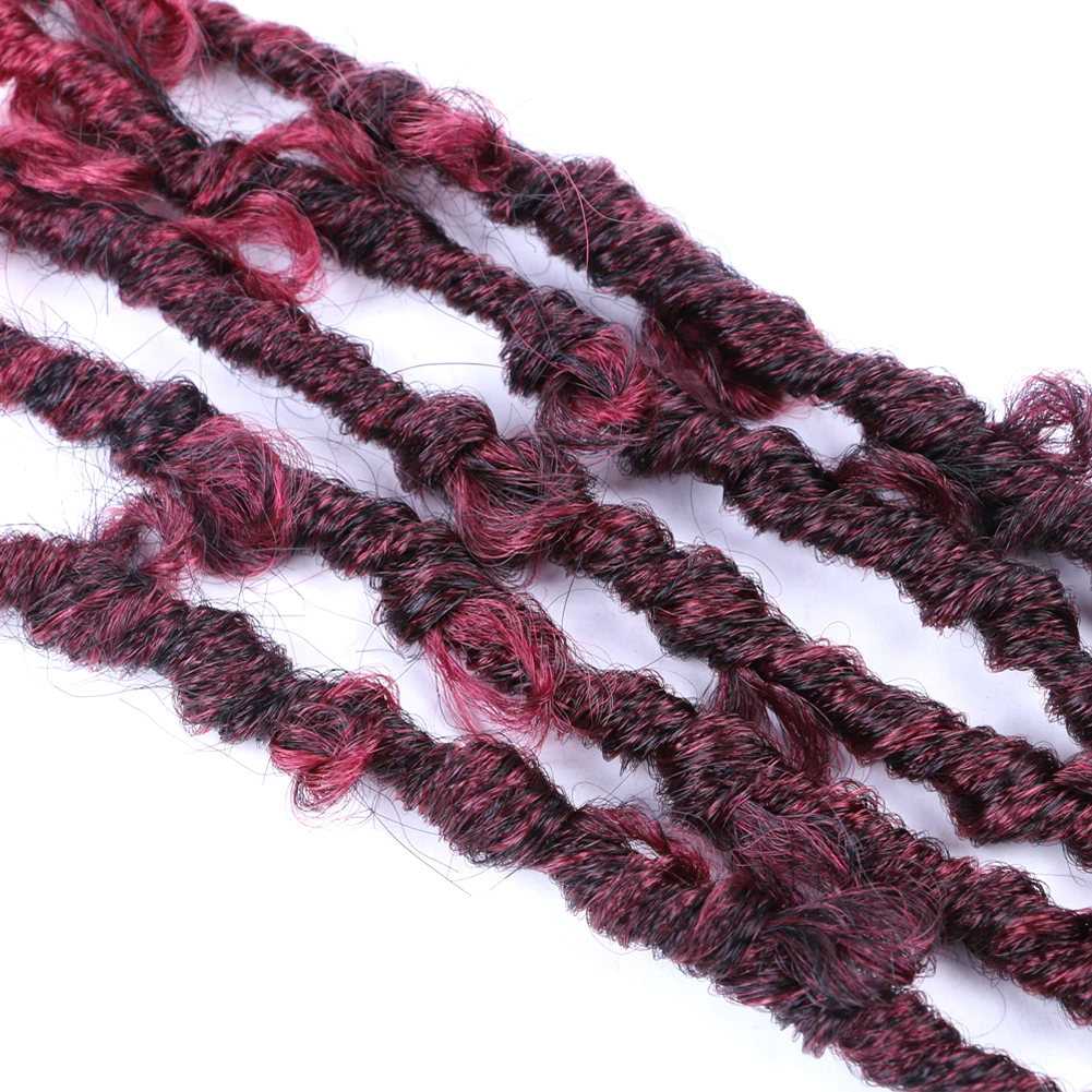 afro kinky hair bulk faux locs 12inch 20 strands Synthetic Hair Extension Afro Locs crochet braid hair