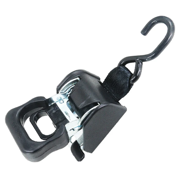 
1' Boat Motorcycle Truck Tensioning Soft Belt Cargo Belt Tie Down Retractable Ratchet Lashing Strap 