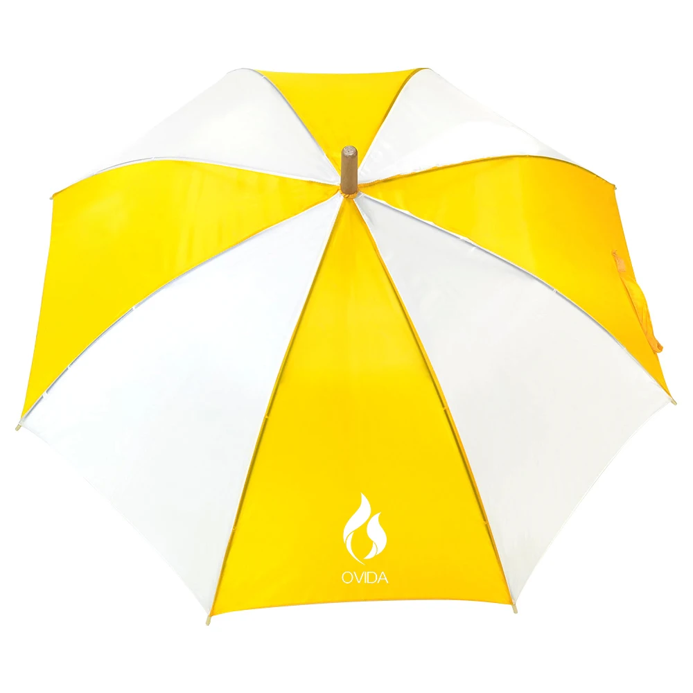 Ovida Promotional straight umbrella with white and blue color alternate
