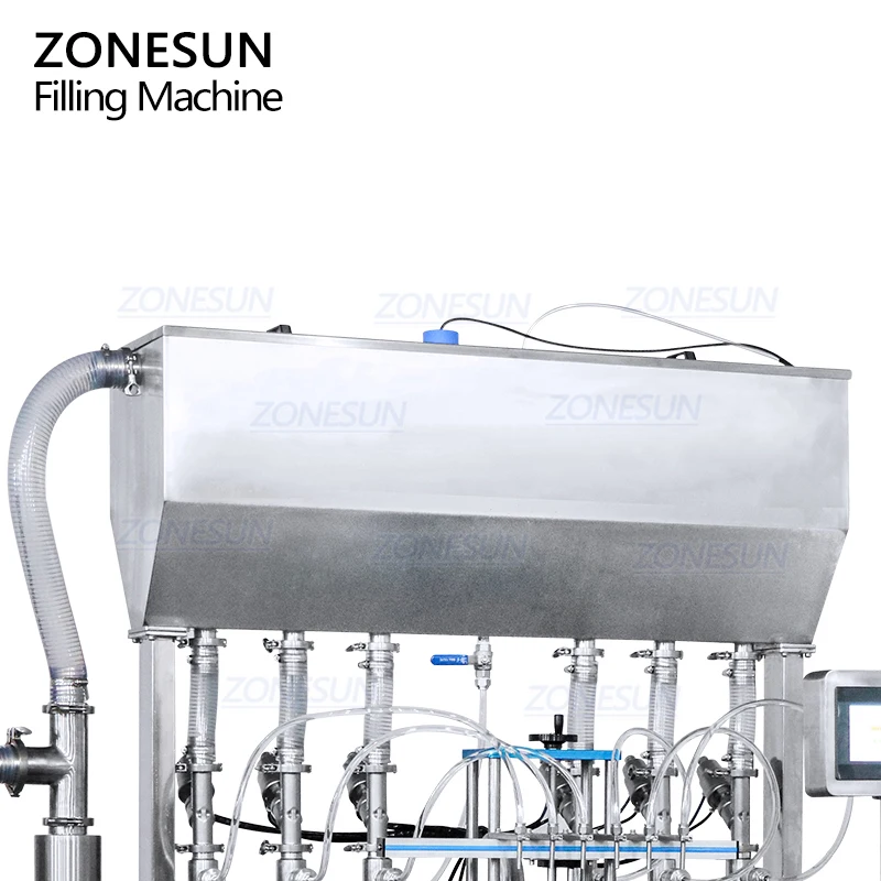 ZONESUN Automatic Six Head Liquid Detergent Viscosity Ointment Thick Paste Shampoo ketchup Honey Shaving Cream Filling Machine